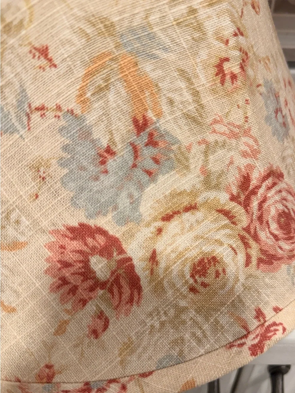 Rachel Ashwell Shabby Chic Vintage Wildflower Butter Linen Lampshade